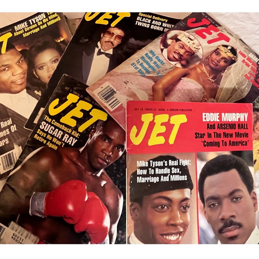 VTG Jet Magazines Lot 16 1988 Arsenio Hall Sugar Ray Lionel Richie Mike Tyson